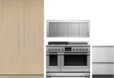5 Piece Package Includes Refrigerator, Freezer, Range, Hood And Dishwasher